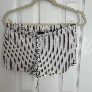 Brandy Melville Blue White Striped Shorts